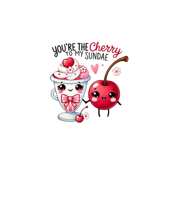 You are the cherry to my sundae minta fehér pólón
