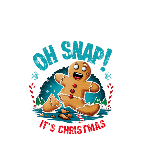 OH SNAP it's christmas fehér pólóra minta fehér pólón