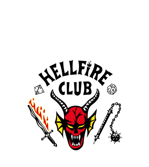 Hellfire Club Stranger Things minta fehér pólón