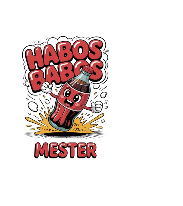 Habos Babos Mester minta fekete pólón