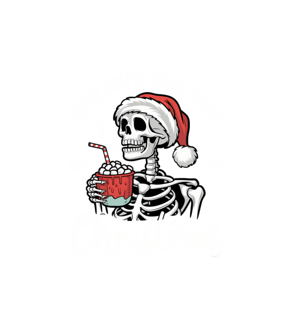 dead-inside-but-its-christmas-black-BG minta fehér pólón