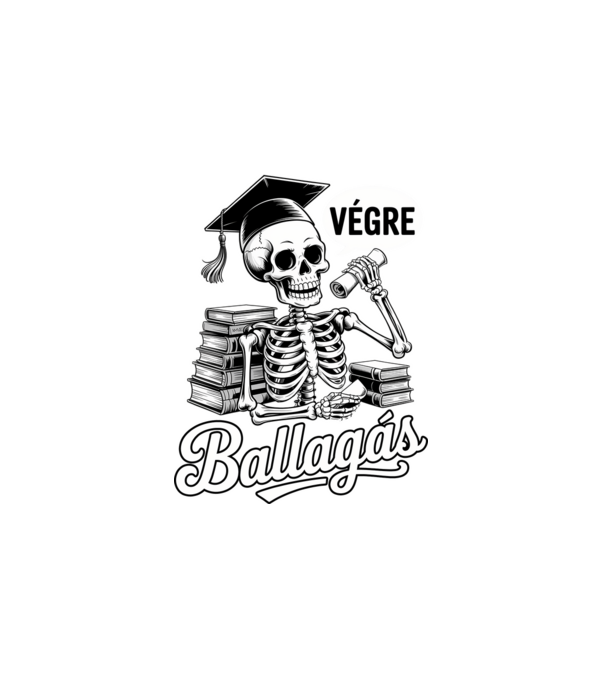 Végre ballagás minta fehér pólón