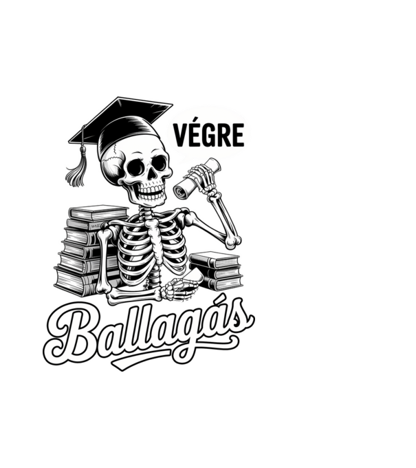 Végre ballagás minta fehér pólón