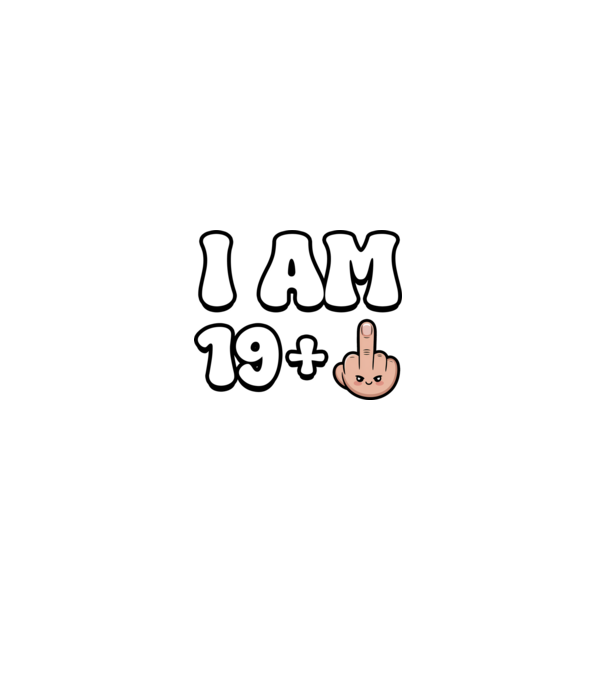I am 19+1 minta szürke pólón