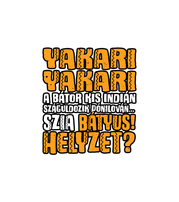 Yakari szia batyus helyzet minta homokszín pólón