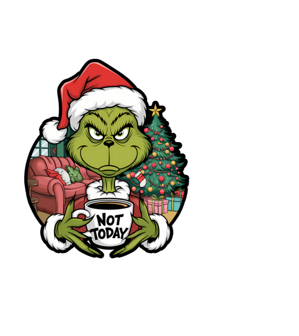Not Today Grinch minta fekete pólón
