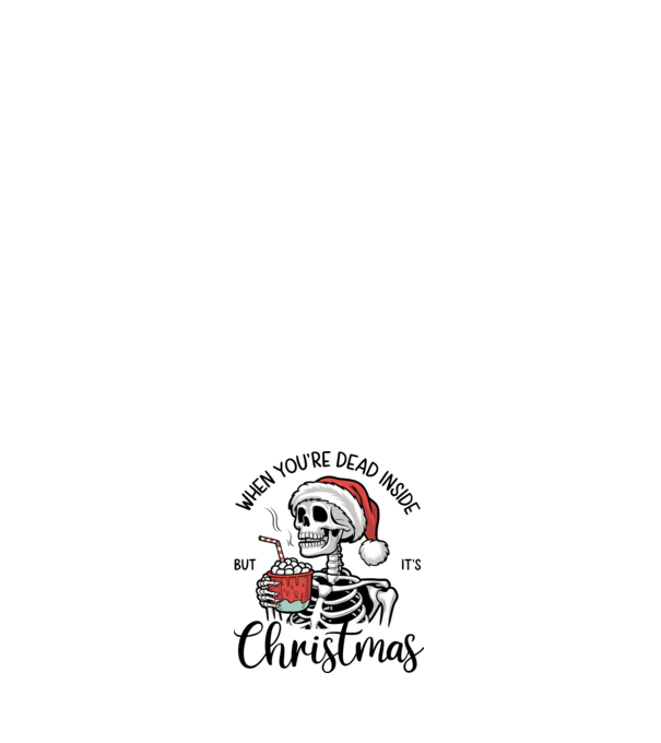 Dead inside, BUT it's Christmas fehér alapra minta világos rózsaszín pólón