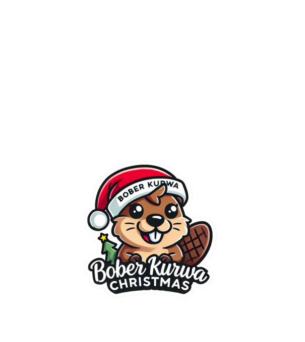 Bober Kurwa Christmas  minta fehér pólón