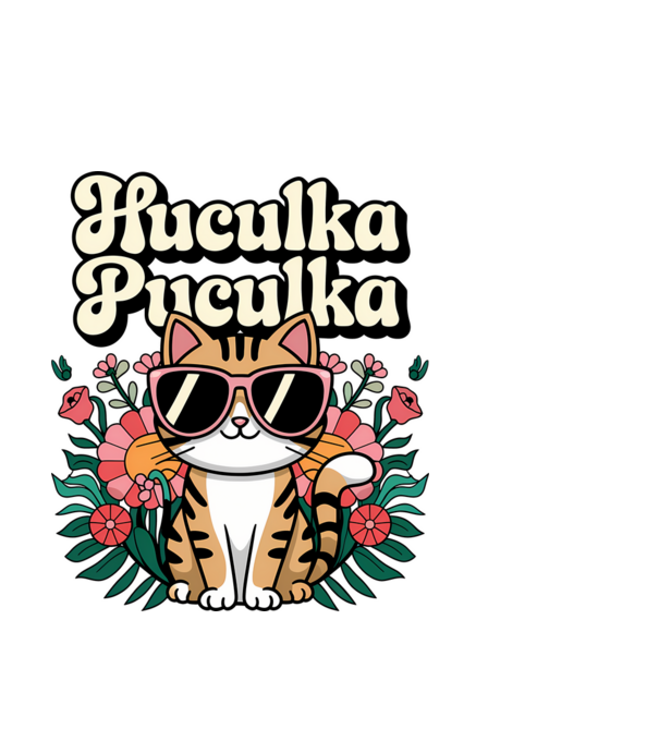 Huculka Puculka cica 2 minta világoskék pólón