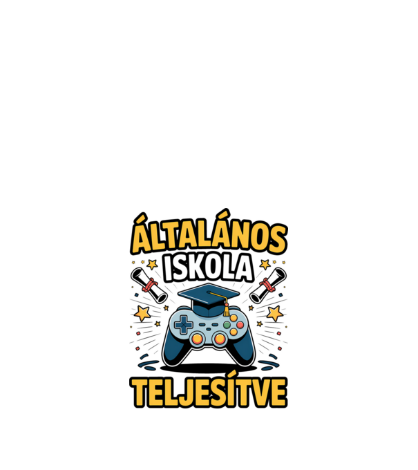 Általános iskola teljesítve minta fehér pólón