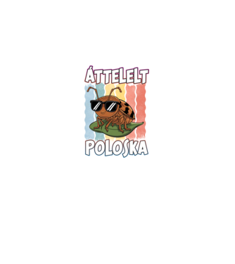 Áttelelt poloska vagyok Pride minta fekete pólón
