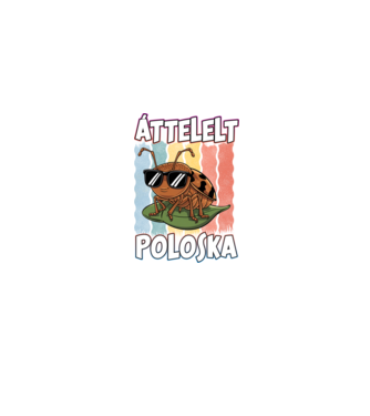 Áttelelt poloska vagyok Pride minta homokszín pólón