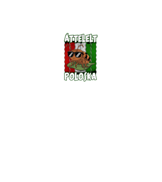 Áttelelt poloska vagyok Magyar minta királykék pólón
