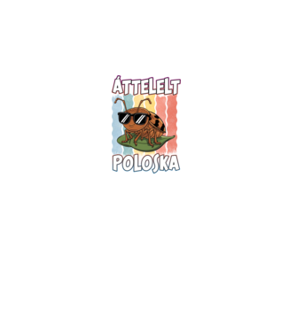 Áttelelt poloska vagyok Pride minta fekete pólón