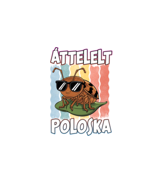 Áttelelt poloska vagyok Pride minta fehér pólón