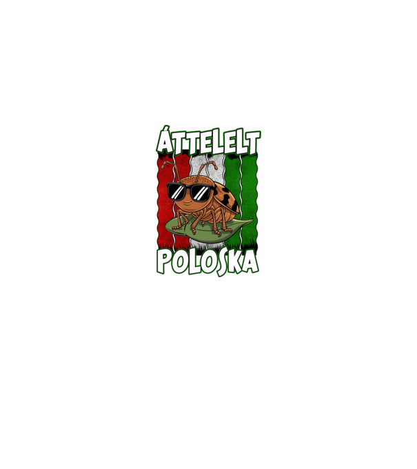 Áttelelt poloska vagyok Magyar minta fekete pólón