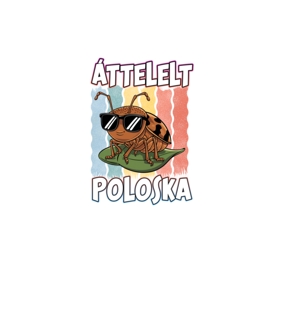 Áttelelt poloska vagyok Pride minta fekete pólón