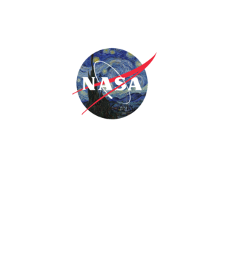 NASA (Van Gogh csillagos éj) minta fehér pólón