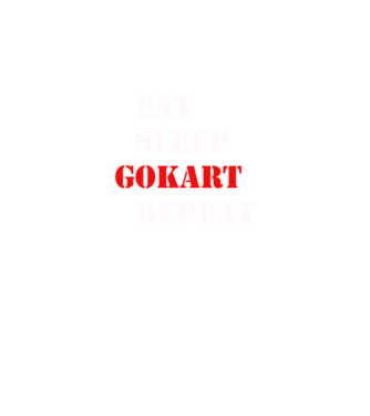 gokart repeat minta fekete pólón