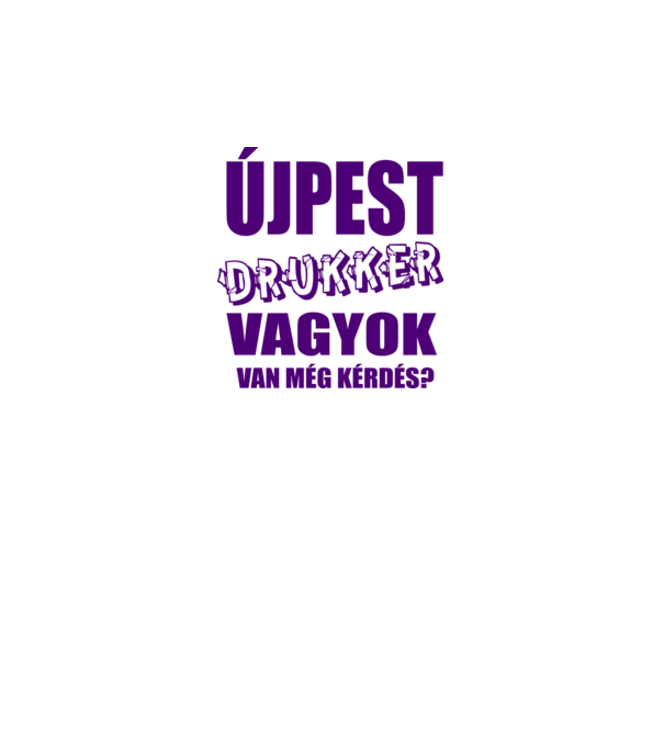 Újpest drukker minta fehér pólón