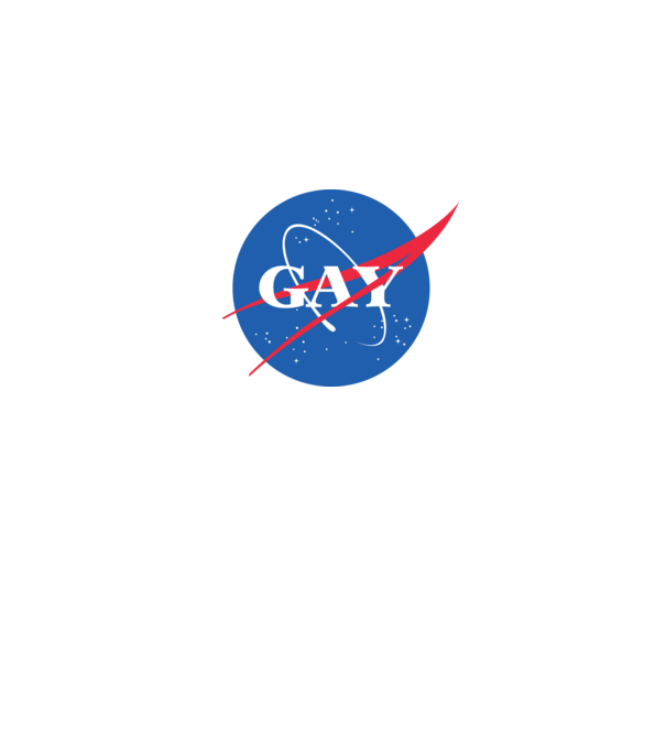 GAY (NASA stílus) minta fehér pólón