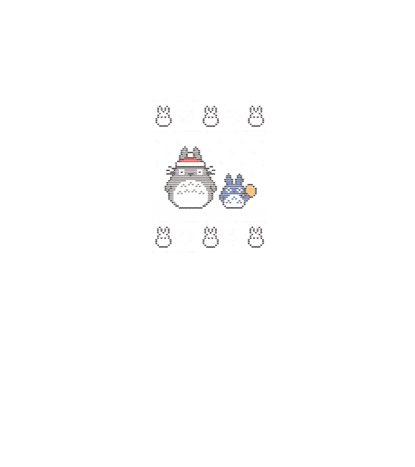 Karácsonyi Totoro minta szürke pólón