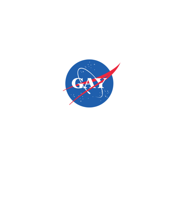GAY (NASA stílus) minta fehér pólón