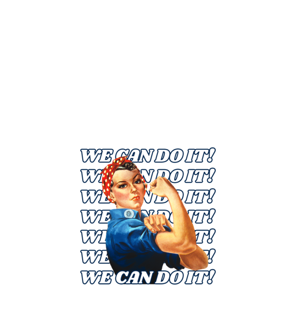We Can Do It! minta narancssárga pólón