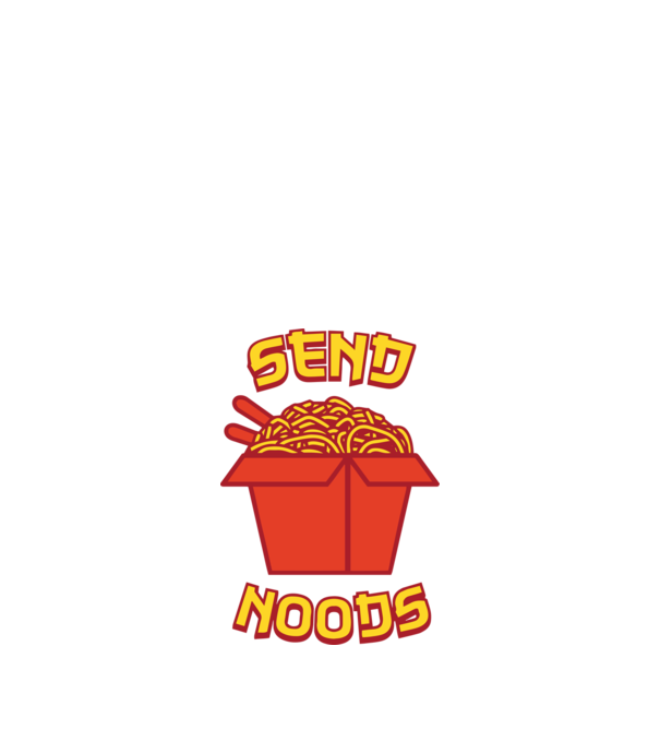 Send Noods minta fehér pólón