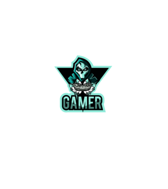 Gamer minta fekete pólón