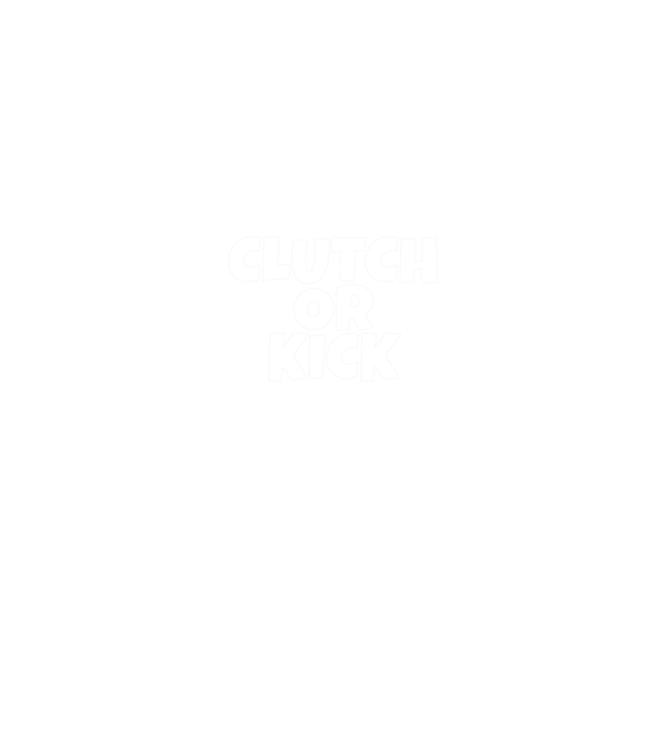 Clutch or Kick minta fekete pólón