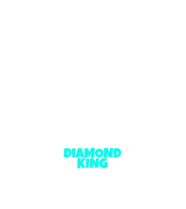 Diamond King minta fehér pólón