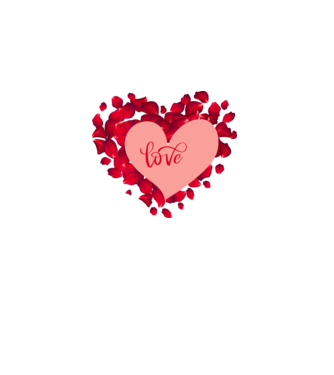 Love minta fekete pólón