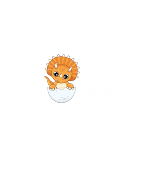 Baba szaurusz minta fekete pólón