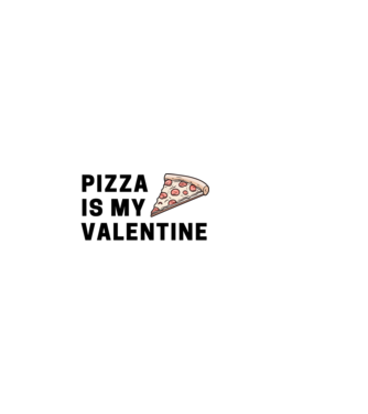 Valentine minta fekete pólón