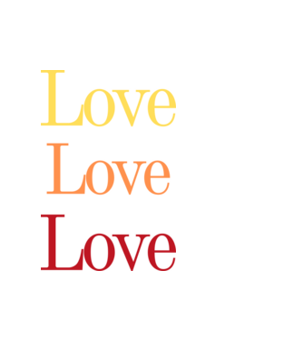 Love minta fehér pólón