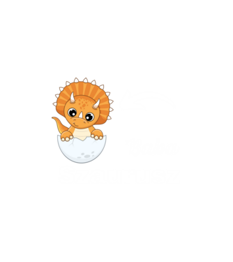 Baba szaurusz minta fehér pólón