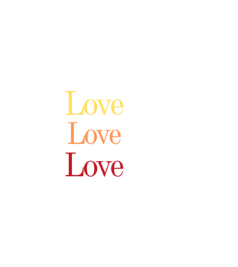 Love minta fekete pólón