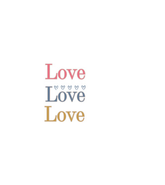 Love minta fekete pólón