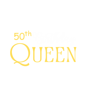 Queen 50 születésnap minta fehér pólón