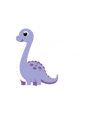 Anya szaurusz minta fehér pólón