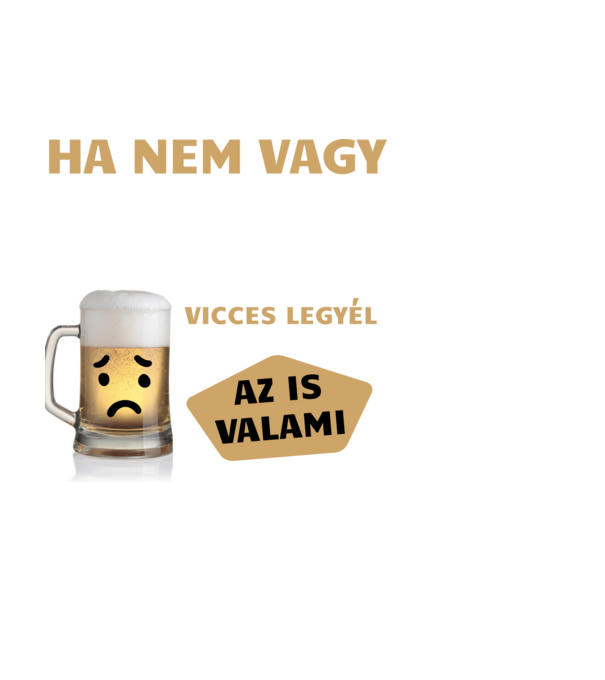 Vicces minta fehér pólón
