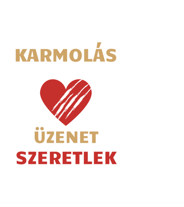 Karmolás minta fehér pólón