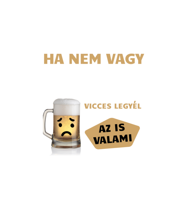 Vicces minta fehér pólón