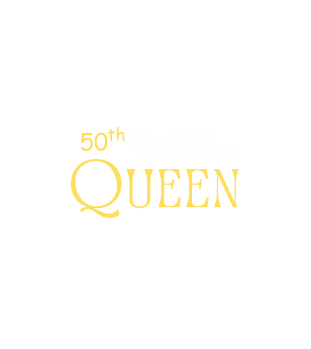 Queen 50 születésnap minta fehér pólón