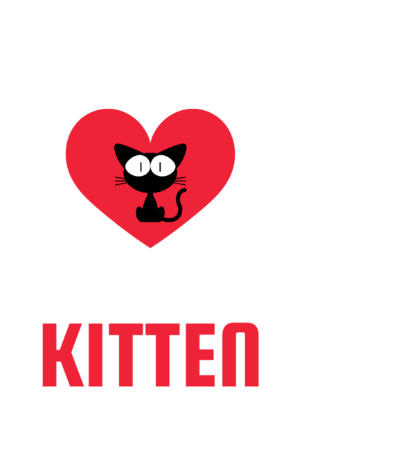 Kitten minta fekete pólón