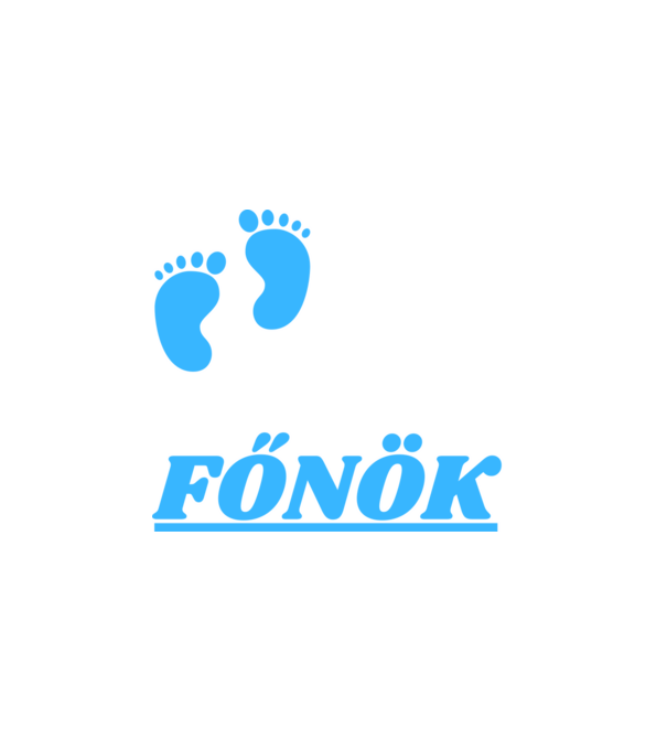 Főnök minta fehér pólón