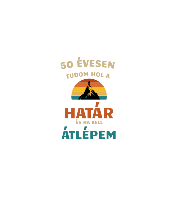 50 évesen minta szürke pólón