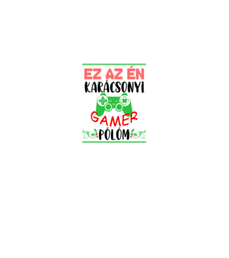 Ez az én karácsonyi gamer pólóm minta királykék pólón