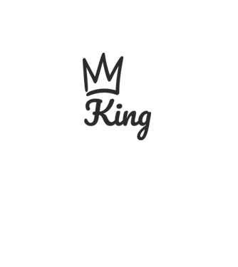 King páros minta minta fehér pólón